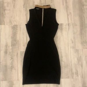 Black Bebe Dress with Choker